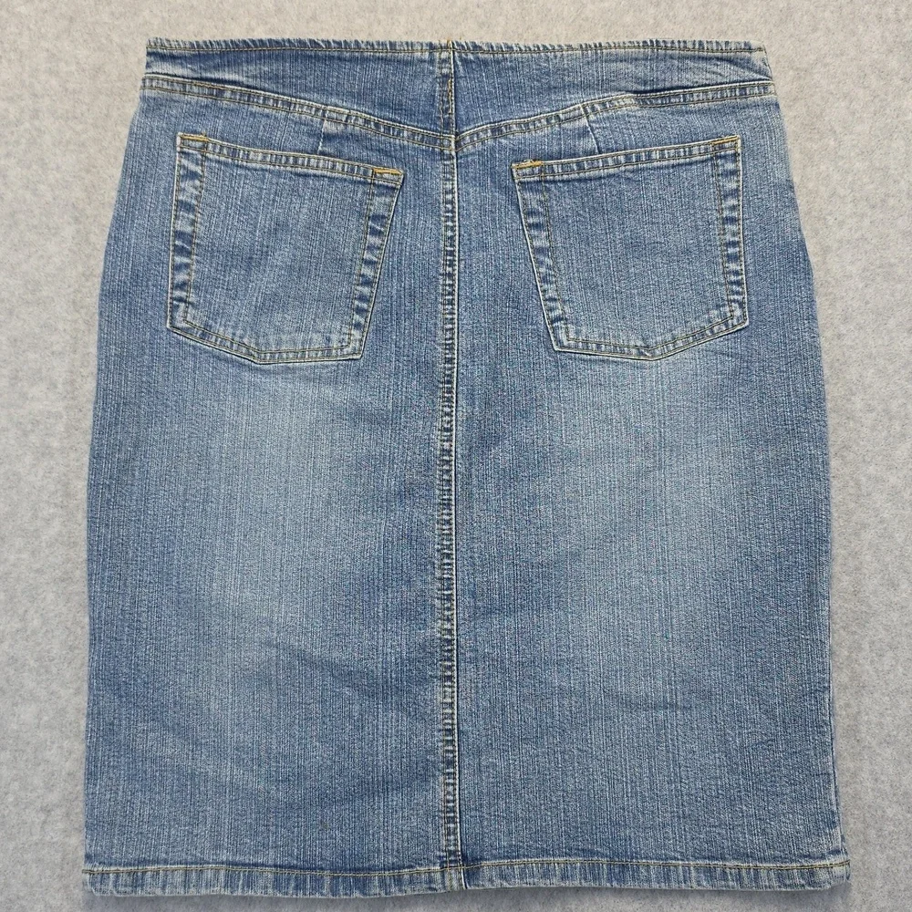 Old Navy stretch jeans skirt knee length size 6